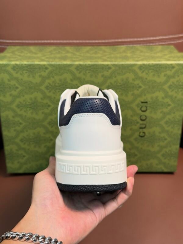 GCCI Trainers with Navy Embossed Monogram