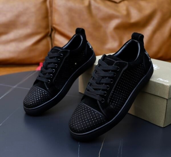 CLB Low-Top Trainers with Micro Stud Detail - Black