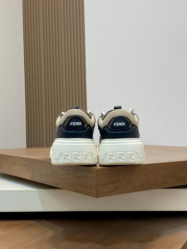 FND Low-Top Trainers with Taupe Details - Brown