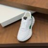 GCCI Trainers with Contrast Panels and Textured Sole - White/Green