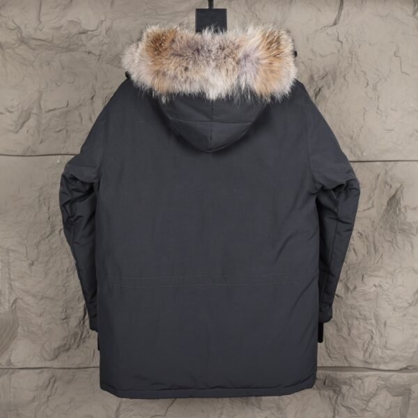 CG Utility Parka Coat with Fur-Trim Hood - Black