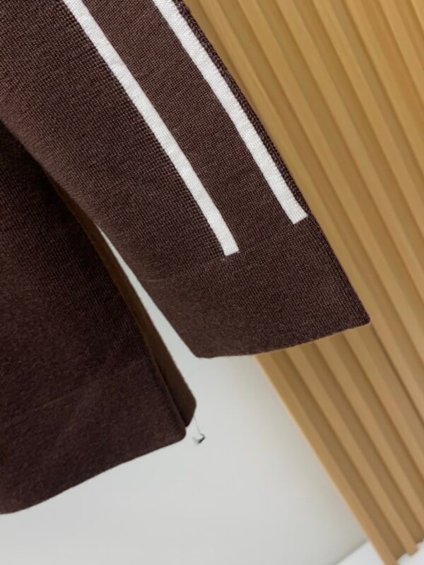 1ab0f815 FND Crew Neck Jumper with Contrast Sleeve Stripe Detail - Brown