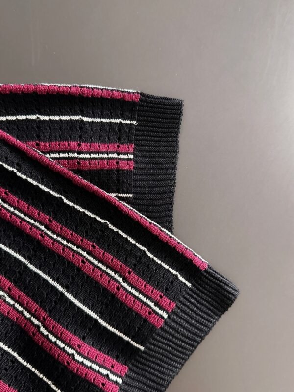 CG Stripped Polo Shirt - Burgundy