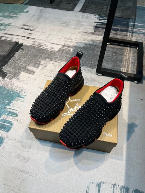 CLB Studded Slip-On Trainers with Chunky Sole - Black
