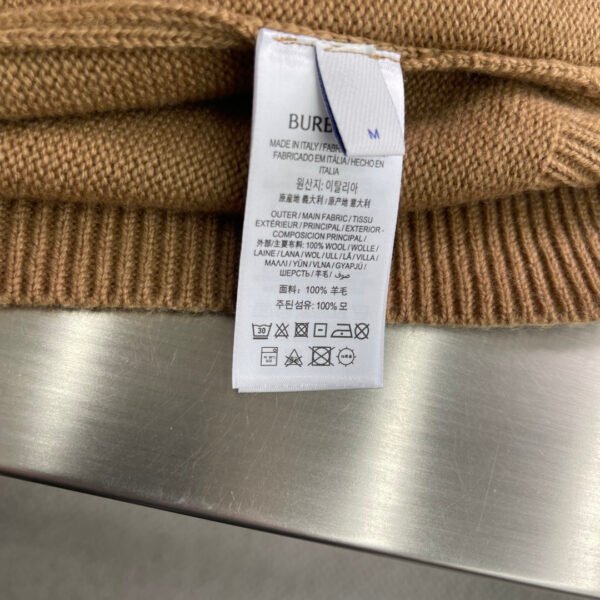 BRBY Striped Ribbed Crew Neck Knit Jumper - Brown