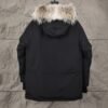 CG Utility Parka Coat with Fur-Trim Hood - Black