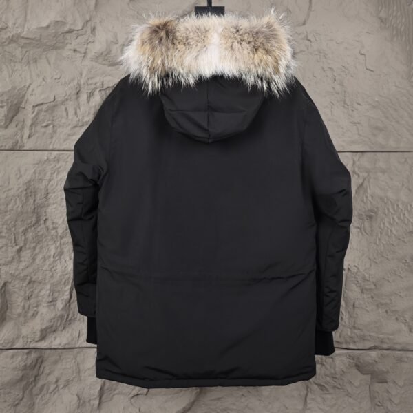 CG Utility Parka Coat with Fur-Trim Hood - Black