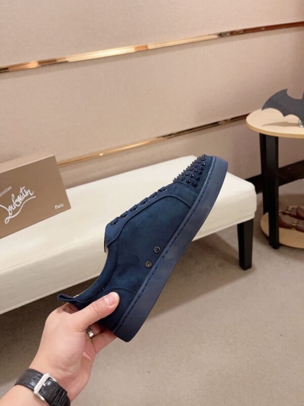 CLB Low-Top Trainers with Studded Toe Detail - Navy Blue
