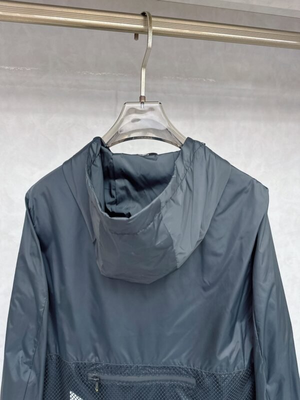 FND Hooded Zip-Up Jacket with Mesh Pocket Detail - Navy Blue