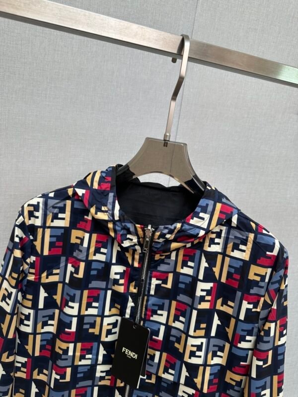 FND Multicolour Monogram Print Jacket - Black/Multicolour