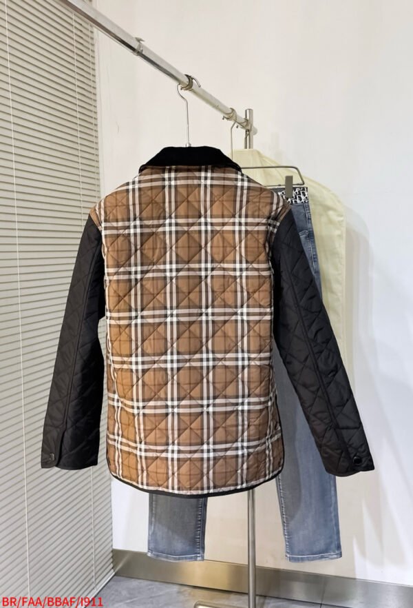 BRBY Quilted Jacket with Snap Buttons - Black/Brown