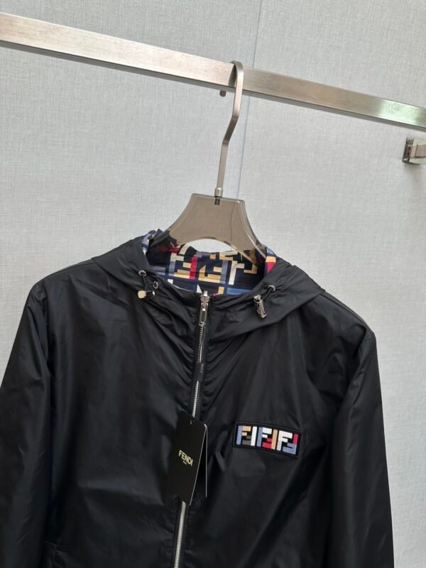 FND Multicolour Monogram Print Jacket - Black/Multicolour