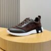 HRMS Leather & Suede Trainers – Brown with Black Accents