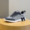 2 HRMS Leather & Suede Trainers – Grey with Black Accents