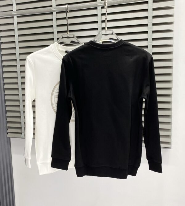 BLMN Paris Gold Logo-Print Long-Sleeve Tee Jumper