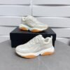 2 AMR Mesh & Suede Gum Sole Bone Runner Trainers – White & Light Grey