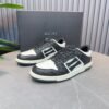 AMR Skel Leather Trainers – White & Black with Glitter Panels