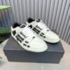 AMR Skel Leather Trainers – White with Black Accents