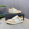 2 AMR Skel Leather Trainers – Alabaster with White Accents