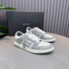 AMR Skel Leather Trainers – White with Grey Panels
