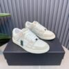 AMR Skel Leather & Suede Trainers – Beige with White Accents