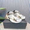 2 AMR Mesh & Leather Runner Trainers - White & Brown