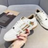 2 AMR Skel Leather Trainers – White with Holographic Brown Accents