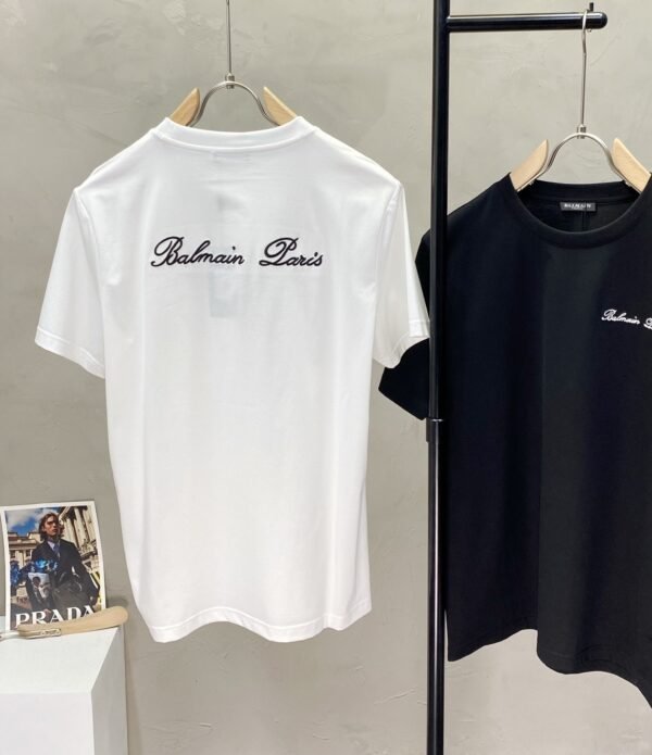 BLMN Paris Embroidered Script Logo T-Shirt