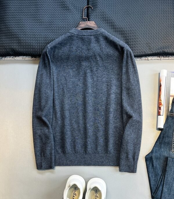 2 VRSC Embroidered Medusa Logo Wool-Blend Knit Jumper - Charcoal Grey