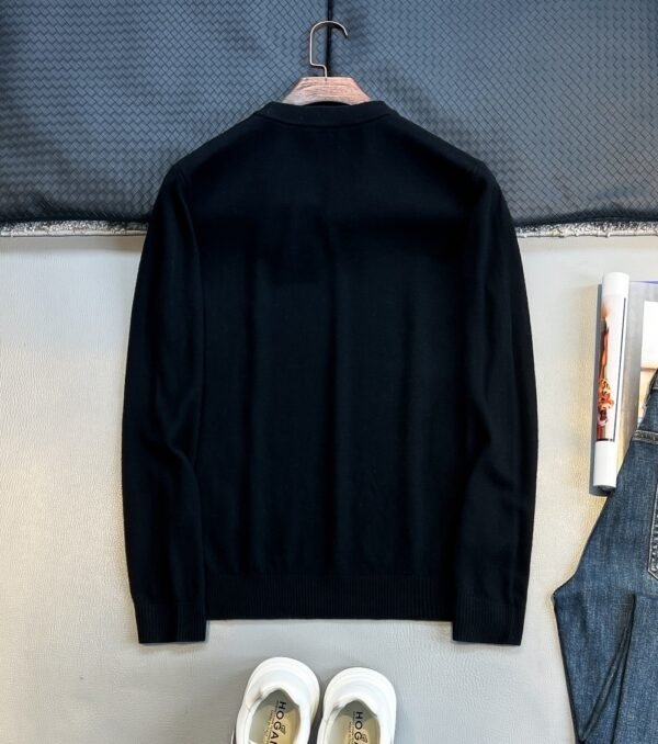 VRSC Embroidered Medusa Logo Wool-Blend Knit Jumper – Black