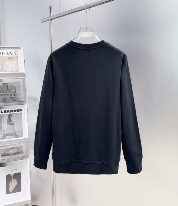 BLMN Logo Print Crewneck Long-Sleeves Tee Jumper - Black