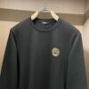 VRSC Gold-Tone Medusa Embossed Logo Slim-Fit Knit Jumper – Black