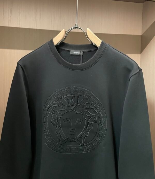 VRSC Tonal Medusa Crewneck Cotton Jumper – Black