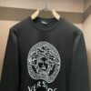 VRSC White Medusa Head Motif Cotton Crewneck Jumper – Black