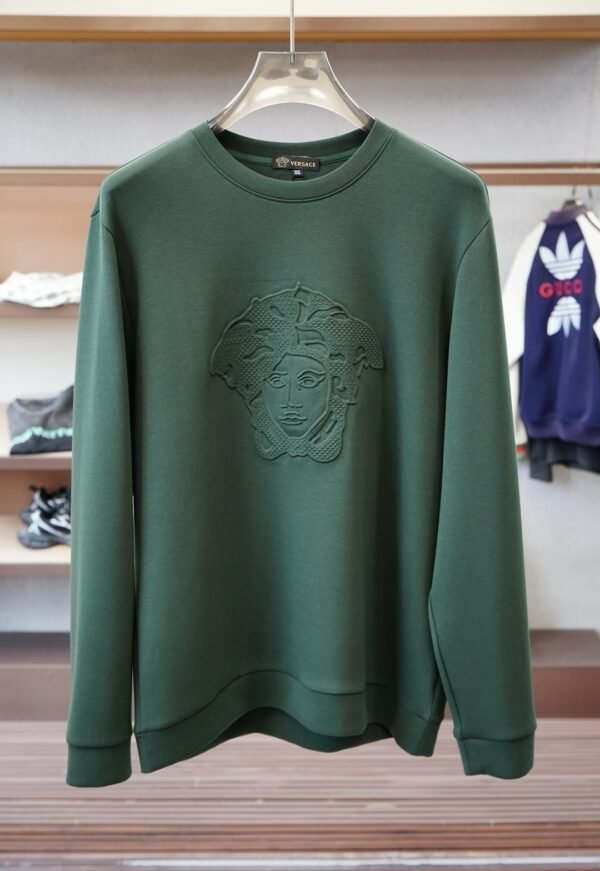 VRSC Embroidered Medusa Crewneck Jumper – Green