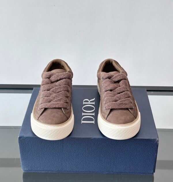 DXR CD Spin Suede & Oblique Canvas Trainers – Brown