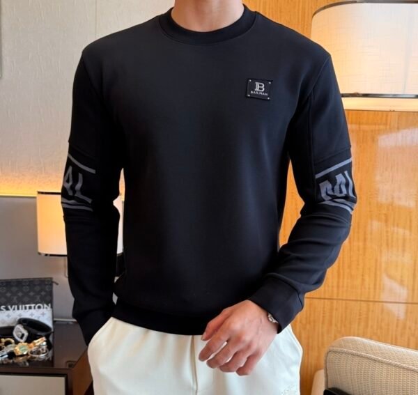 2 BLMN Logo-Print Long-Sleeve Tee Jumper - Black