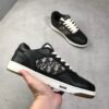 DXR CD Black Leather Beige & Black Dior Oblique Panels Low-Top Trainers