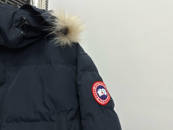 CG Hooded Puffer Jacket with Faux Fur Trim - Navy Blue