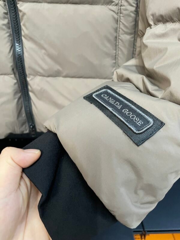 CG Hooded Zip-Up Puffer Jacket - Beige