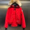 CG Fur-Trim Hooded Jacket with Utility Pockets - Red