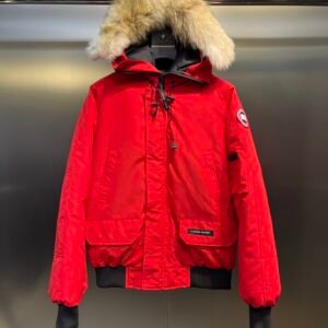 214e35c2 CG Fur-Trim Hooded Jacket with Utility Pockets - Red