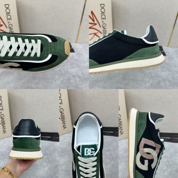 21f28f07 DG Low-Top Trainers with Green & Black Contrast Panels