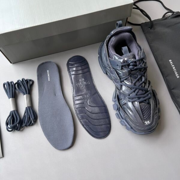 BLNCG Chunky Low-Top Trainers in Dark Grey with Layered Panels