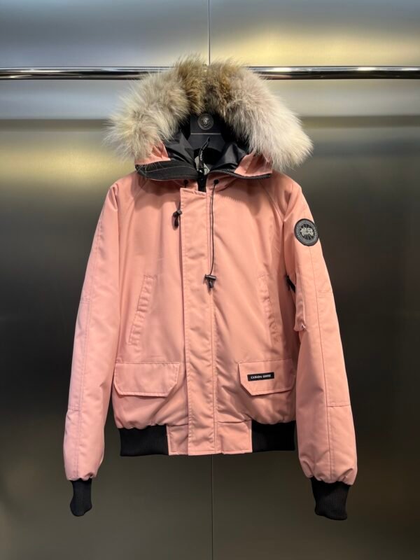 22fc19ce CG Fur-Trim Hooded Jacket with Utility Pockets - Blush Pink