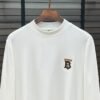 2356340b BRBY Crew Neck Jumper with Emblem Detail - White