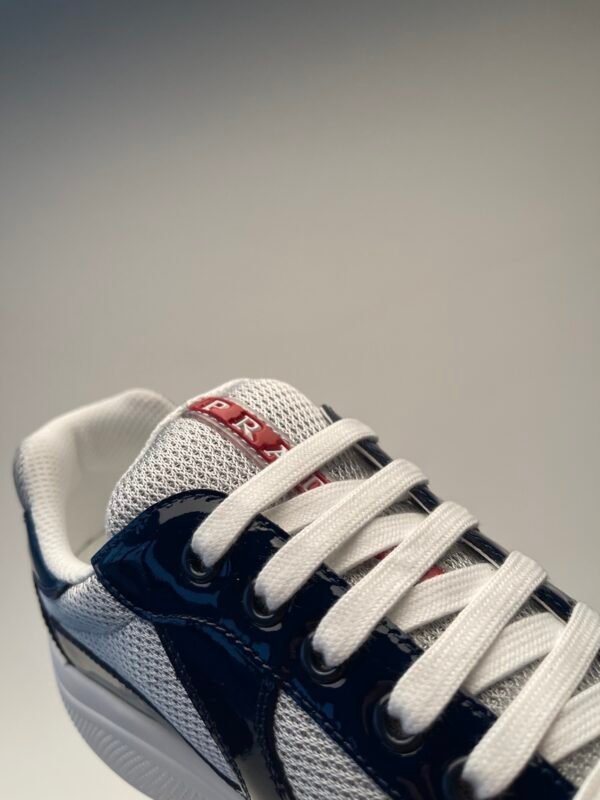 PRDA Trainers with Mesh Panels and Contrast Smooth Overlays - Navy Blue