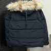 CG Hooded Puffer Jacket with Faux Fur Trim - Navy Blue
