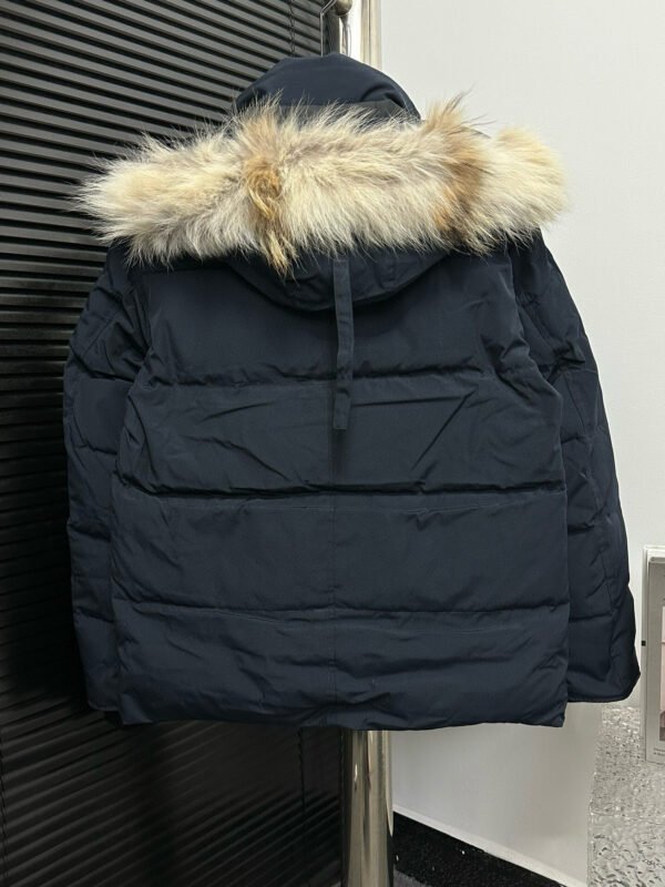 CG Hooded Puffer Jacket with Faux Fur Trim - Navy Blue