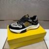 FND Low-Top Chunky Trainers with All Over Pattern - Black/Cream